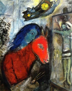  front - Self Portrait with a Clock In front of Crucifixion contemporary Marc Chagall